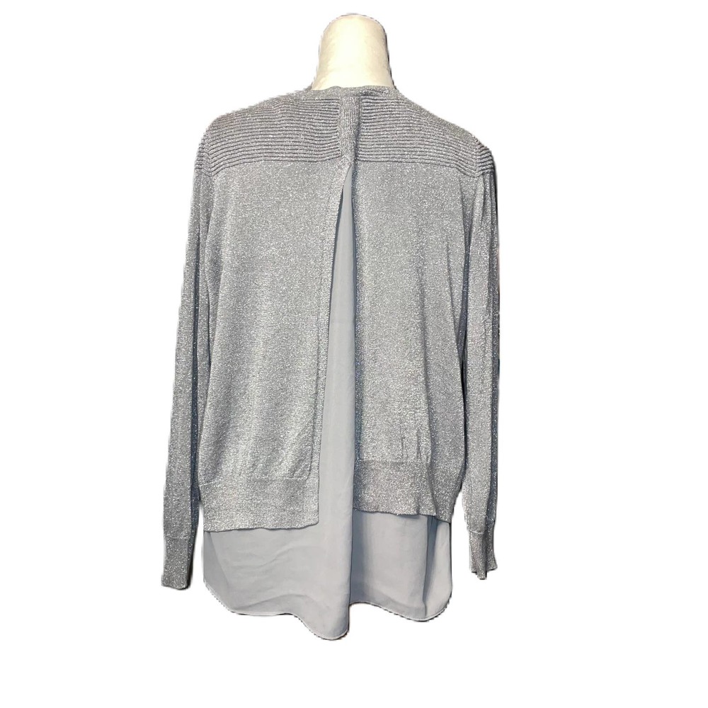 Joseph A. Silver Metallic Tunic Sweater - Picture 4 of 8